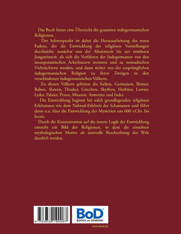 Produktbild: Die Entwicklung der indogermanischen Religionen