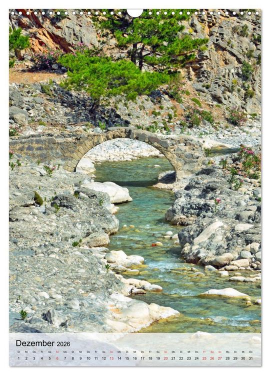 Produktbild: Naturerlebnis Samaria Schlucht auf Kreta (Wandkalender 2026 DIN A3 hoch), CALVENDO Monatskalender