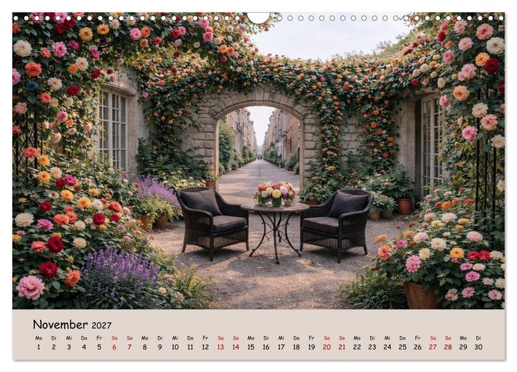 Produktbild: Urbane Oasen - Wo die Stadt aufblüht (Wandkalender 2027 DIN A3 quer), CALVENDO Monatskalender