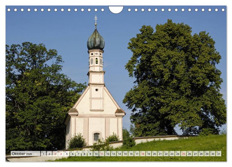 Produktbild: Das Blaue Land - Himmel, Seen und Berge im bayerischen Voralpenland (Wandkalender 2026 DIN A4 quer), CALVENDO Monatskalender
