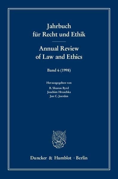 Produktbild: Jahrbuch f&uuml;r Recht und Ethik - Annual Review of Law and Ethics.