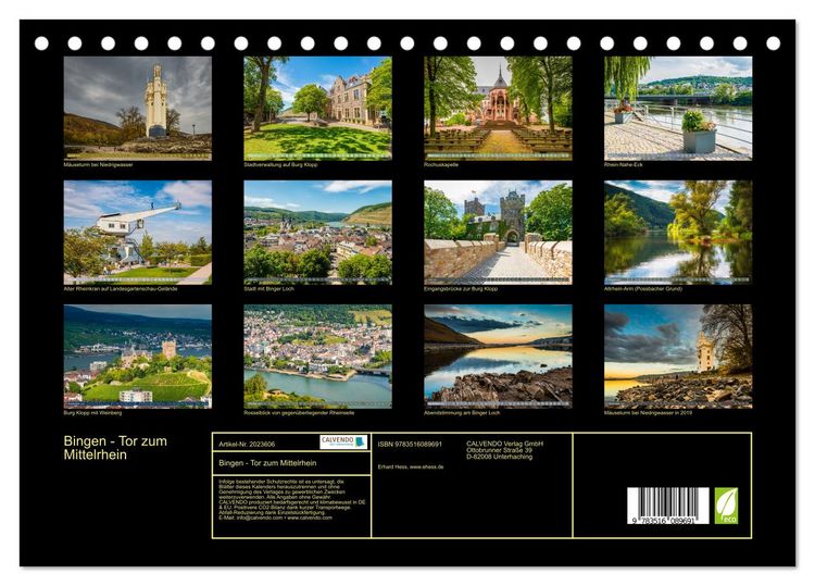 Produktbild: Bingen - Tor zum Mittelrhein (Tischkalender 2026 DIN A5 quer), CALVENDO Monatskalender