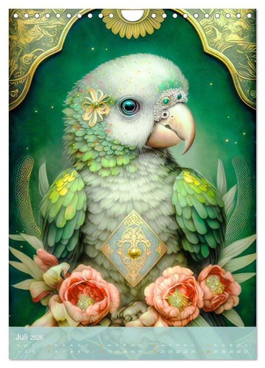 Produktbild: Tiere im Tarot Stil (Wandkalender 2026 DIN A4 hoch), CALVENDO Monatskalender