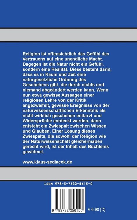 Produktbild: Vereinbarkeit von Religion und Naturwissenschaft