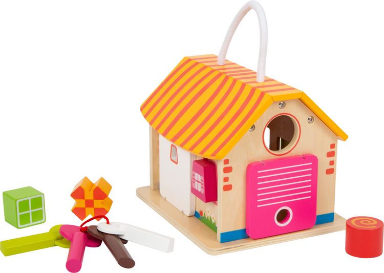 Produktbild: Small foot 10315 - Motorikhaus Stall, Steckspielzeug, Holz, 20x16cm, play&learn