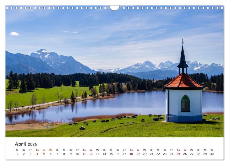 Produktbild: Einzigartige Seen in Bayern (Wandkalender 2026 DIN A3 quer), CALVENDO Monatskalender