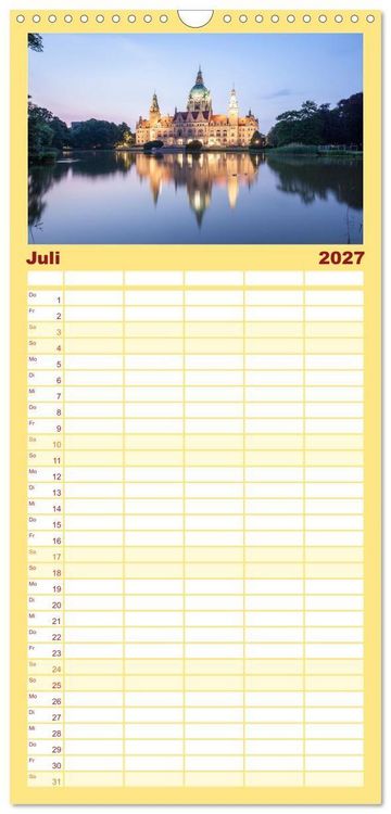 Produktbild: Familienplaner 2027 - Hannover - Momente einer Reise mit 5 Spalten (Wandkalender, 21 x 45 cm) CALVENDO