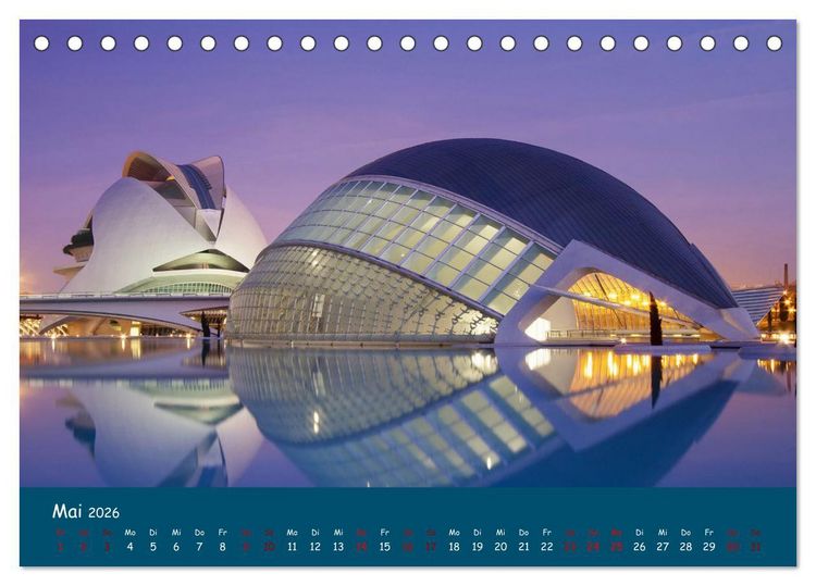 Produktbild: Valencia - Geschichte und Moderne (Tischkalender 2026 DIN A5 quer), CALVENDO Monatskalender