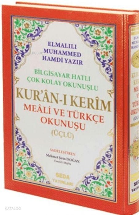 Produktbild: Bilgisayar Hatli Cok Kolay Okunuslu Kuran-i Kerim Meali ve T&uuml;rkce Okunusu &Uuml;cl&uuml; Orta Boy Ciltli