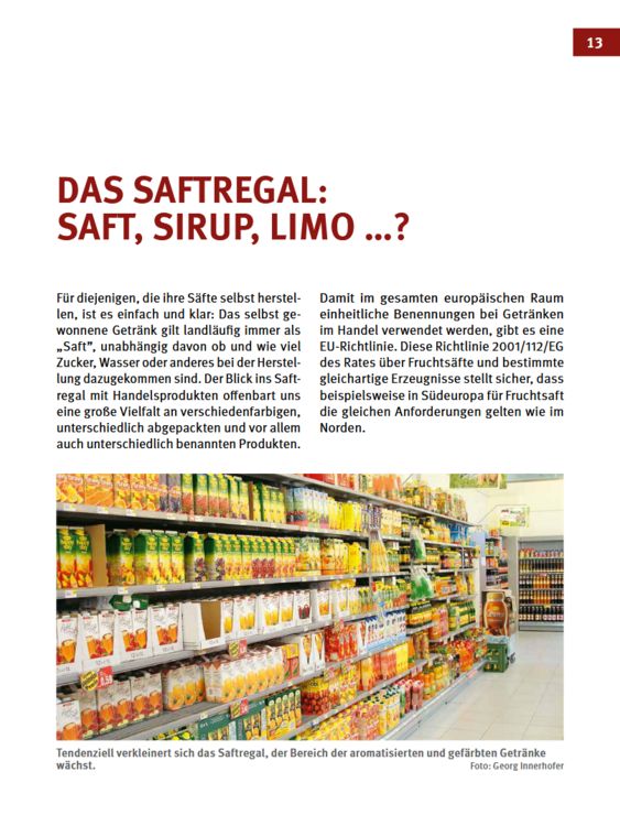 Produktbild: Obsts&auml;fte, Sirup & Nektar