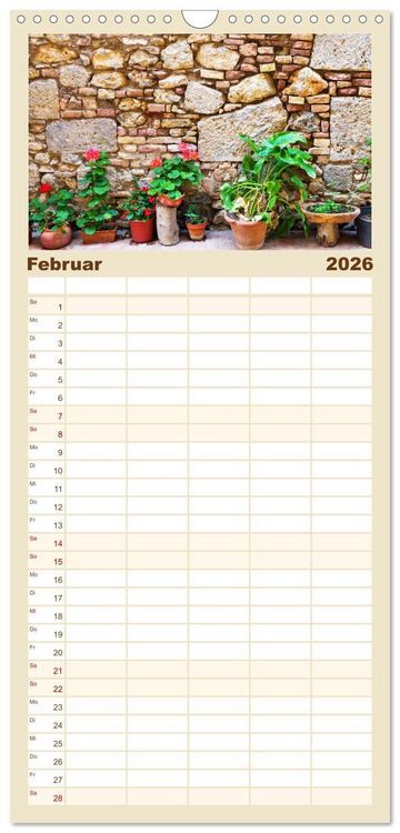 Produktbild: Familienplaner 2026 - San Gimignano, die Stadt der T&uuml;rme mit 5 Spalten (Wandkalender, 21 x 45 cm) CALVENDO