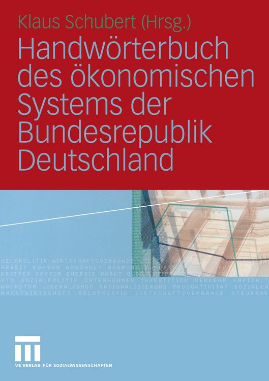 Produktbild: Handw&ouml;rterbuch des &ouml;konomischen Systems der Bundesrepublik Deutschland