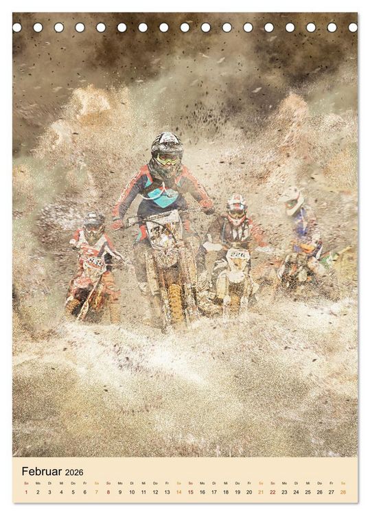 Produktbild: Motocross - Sport der Extreme (Tischkalender 2026 DIN A5 hoch), CALVENDO Monatskalender