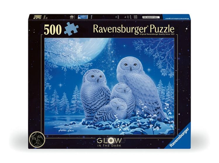 Produktbild: Erwachsenenpuzzle 500 Teile - Eulen im Mondschein