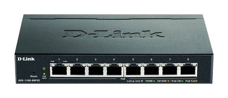 Produktbild: D-Link DGS-1100-08PV2/E DGS-1100-08PV2/E Netzwerk Switch RJ45 8 Port 16 GBit/s PoE-Funktion