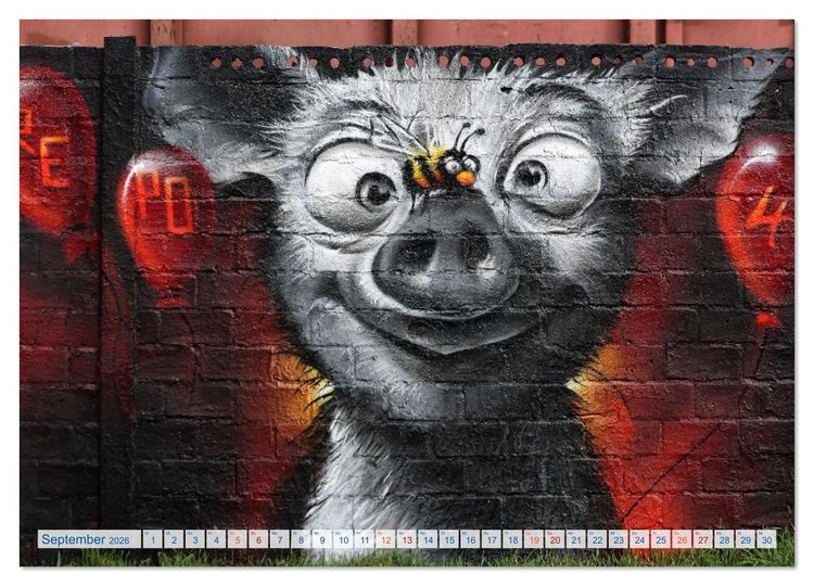 Produktbild: Streetart in Halle an der Saale (Wandkalender 2026 DIN A3 quer), CALVENDO Monatskalender