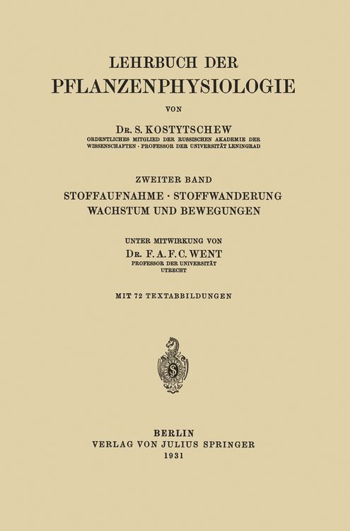 Produktbild: Stoffaufnahme &middot; Stoffwanderung Wachstum und Bewegungen