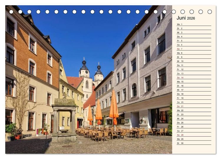 Produktbild: Lutherstadt Wittenberg - Stadt der Reformation (Tischkalender 2026 DIN A5 quer), CALVENDO Monatskalender