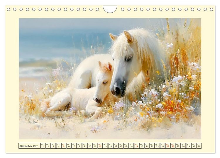 Produktbild: Hufe am Strand. Pferde im Schein des K&uuml;stenlichts (Wandkalender 2027 DIN A4 quer), CALVENDO Monatskalender