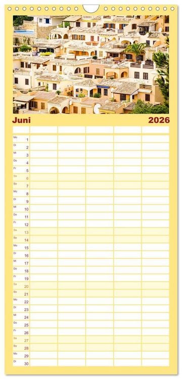 Produktbild: Familienplaner 2026 - Mallorca Meine Liebe mit 5 Spalten (Wandkalender, 21 x 45 cm) CALVENDO