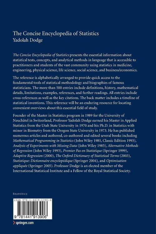 Produktbild: The Concise Encyclopedia of Statistics