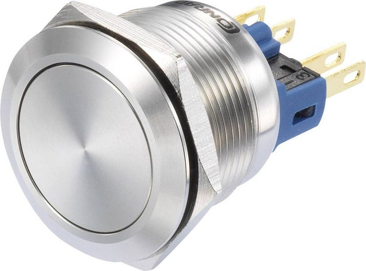 Produktbild: TRU COMPONENTS GQ22-11/S Druckschalter 250 V/AC 3 A 1 x Ein/(Ein) tastend (&Oslash;) 21 mm IP65 1 St.