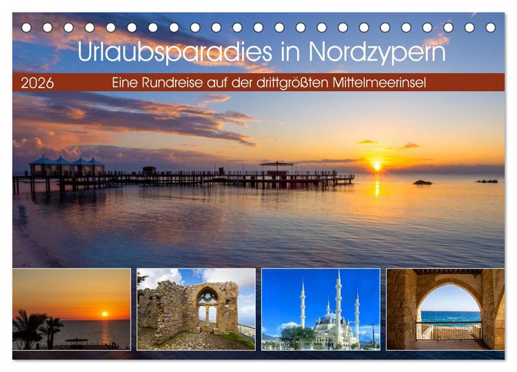 Produktbild: Urlaubsparadies in Nordzypern (Tischkalender 2026 DIN A5 quer), CALVENDO Monatskalender