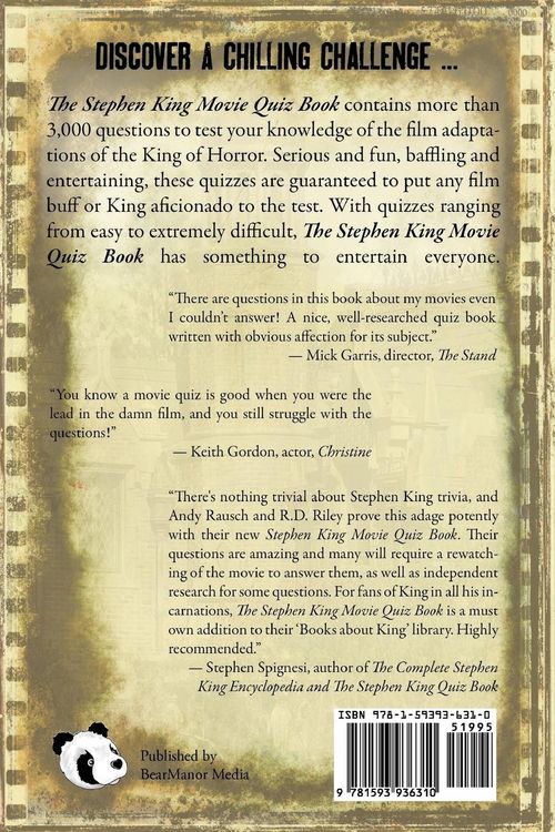 Produktbild: The Stephen King Movie Quiz Book