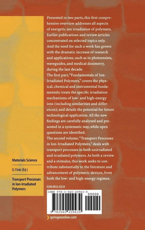 Produktbild: Transport Processes in Ion-Irradiated Polymers