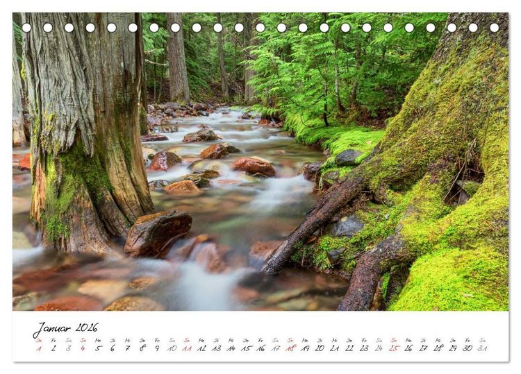 Produktbild: Glacier National Park Montana - USA (Tischkalender 2026 DIN A5 quer), CALVENDO Monatskalender