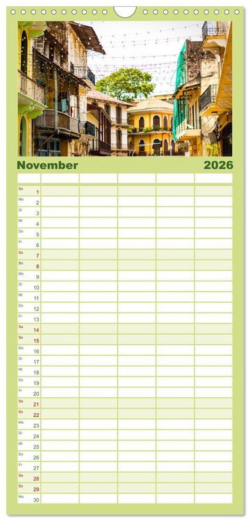 Produktbild: Familienplaner 2026 - Panama - Traumhafte Str&auml;nde und St&auml;dte. mit 5 Spalten (Wandkalender, 21 x 45 cm) CALVENDO
