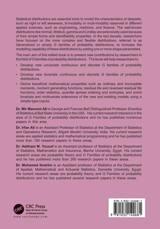 Produktbild: G Families of Probability Distributions