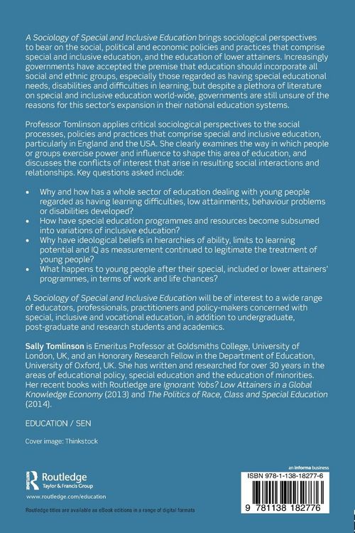 Produktbild: A Sociology of Special and Inclusive Education