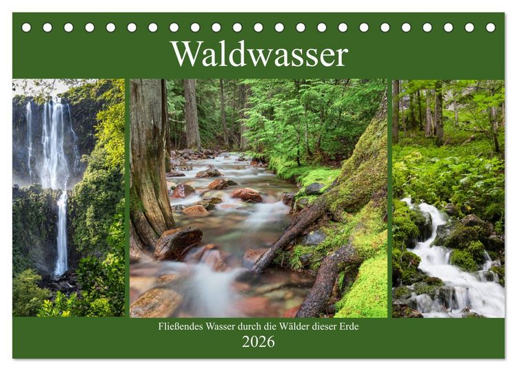 Produktbild: Waldwasser (Tischkalender 2026 DIN A5 quer), CALVENDO Monatskalender