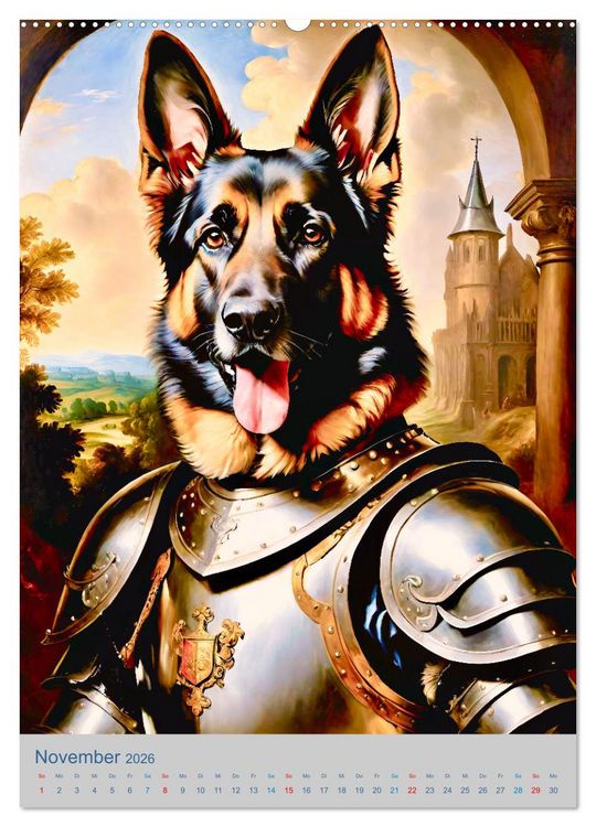 Produktbild: Ritter der Hunderunde (hochwertiger Premium Wandkalender 2026 DIN A2 hoch), Kunstdruck in Hochglanz