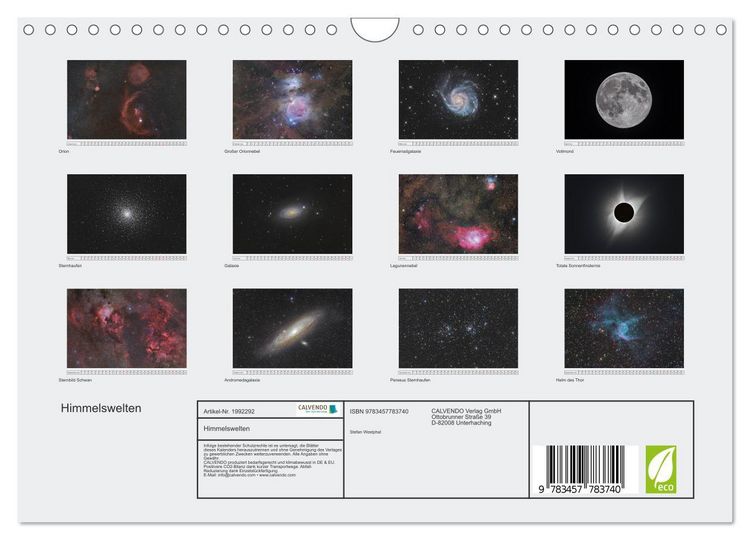 Produktbild: Himmelswelten (Wandkalender 2026 DIN A4 quer), CALVENDO Monatskalender