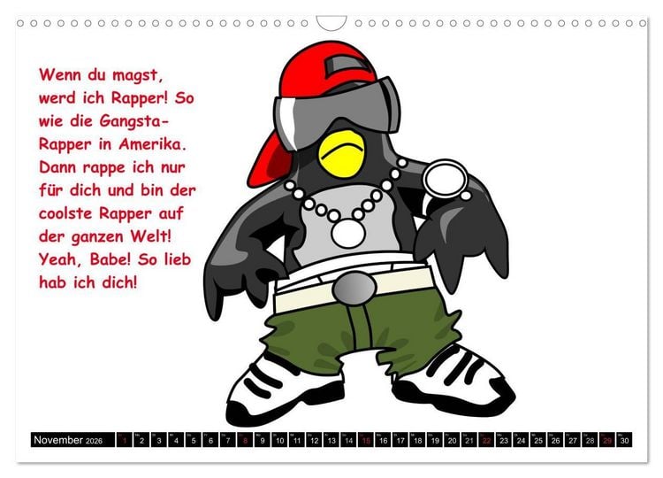 Produktbild: Pinguin-Elfe (Wandkalender 2026 DIN A3 quer), CALVENDO Monatskalender