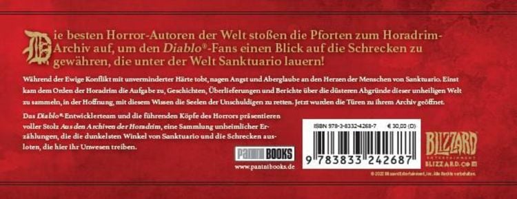 Produktbild: Diablo: Aus den Archiven der Horadrim: Eine Diablo-Geschichtensammlung