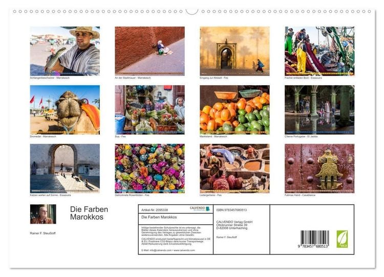 Produktbild: Die Farben Marokkos (hochwertiger Premium Wandkalender 2026 DIN A2 quer), Kunstdruck in Hochglanz