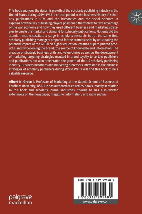 Produktbild: The Growth of the Scholarly Publishing Industry in the U.S.