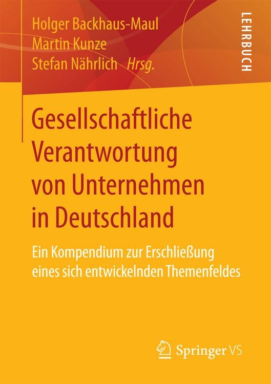 Produktbild: Gesellschaftliche Verantwortung von Unternehmen in Deutschland