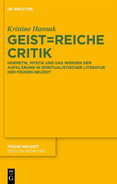 Produktbild: Geist=reiche Critik