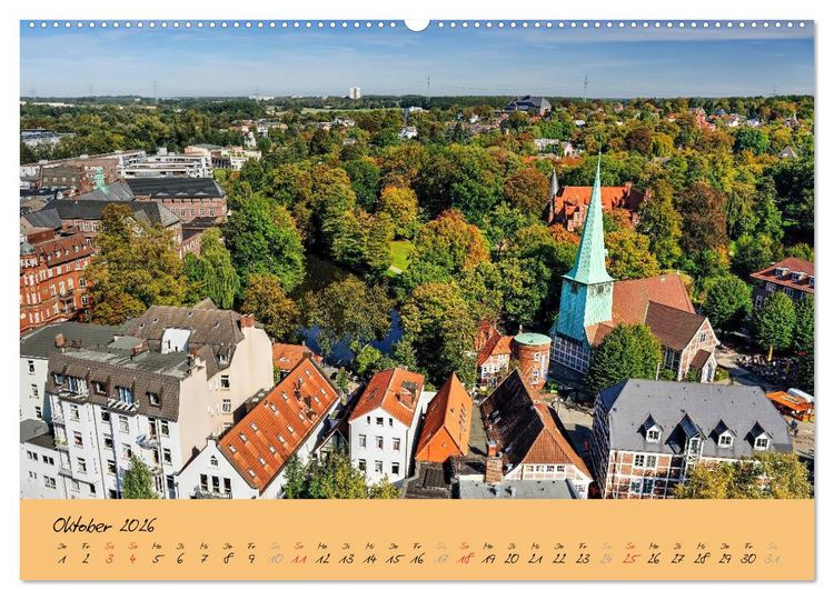 Produktbild: Bergedorf Hamburgs Perle an der Bille (hochwertiger Premium Wandkalender 2026 DIN A2 quer), Kunstdruck in Hochglanz