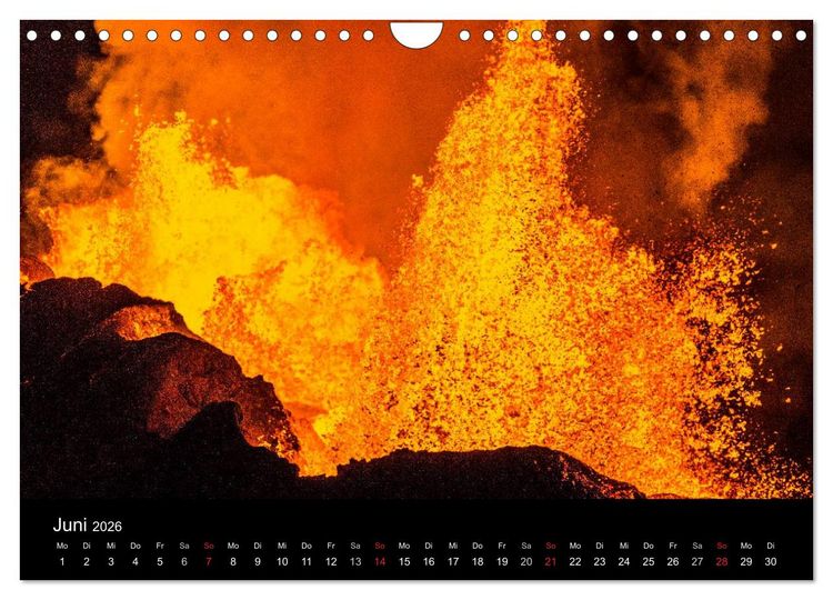 Produktbild: Vulkanausbruch - Island (Wandkalender 2026 DIN A4 quer), CALVENDO Monatskalender
