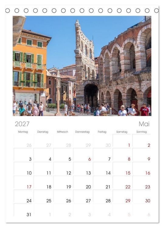 Produktbild: Tischplaner 2027 - Italien - zwischen Dolomiten und Amalfik&uuml;ste (A5 Tischkalender zum Aufstellen) CALVENDO