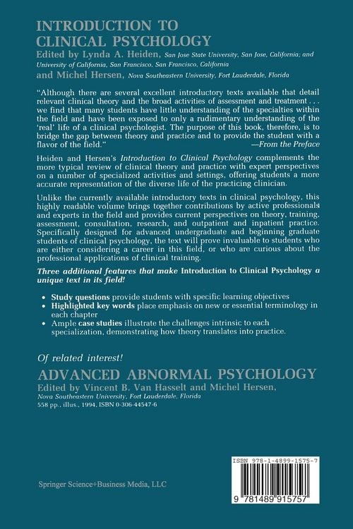 Produktbild: Introduction to Clinical Psychology