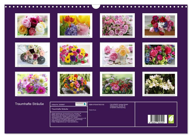 Produktbild: Traumhafte Str&auml;u&szlig;e (Wandkalender 2026 DIN A3 quer), CALVENDO Monatskalender
