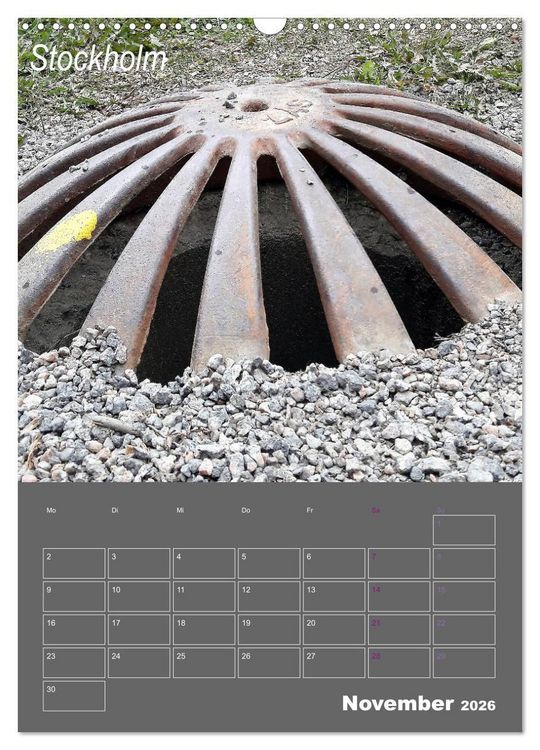 Produktbild: Faszination Kanaldeckel (Wandkalender 2026 DIN A3 hoch), CALVENDO Monatskalender