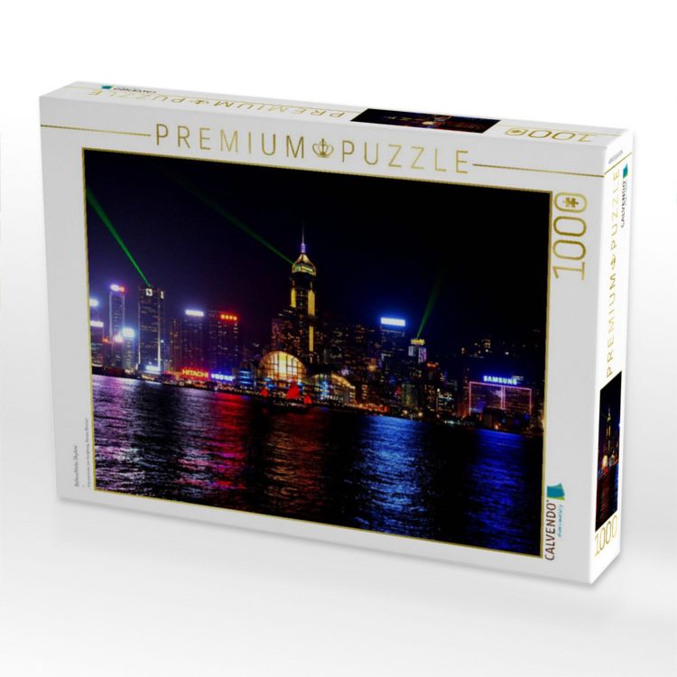 Produktbild: CALVENDO Puzzle Beleuchtete Skyline | 1000 Teile Lege-Gr&ouml;&szlig;e 64x48cm Foto-Puzzle f&uuml;r gl&uuml;ckliche Stunden