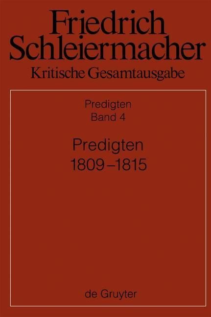Produktbild: Predigten 1809-1815
